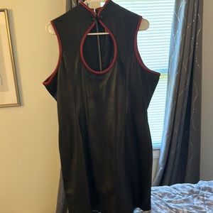 Leather keyhole dress